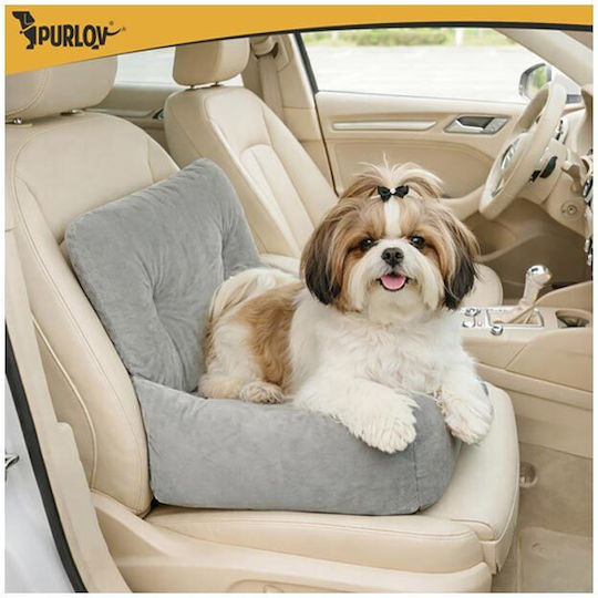 Purlov Scaun Auto Impermeabil pentru Câine Gri