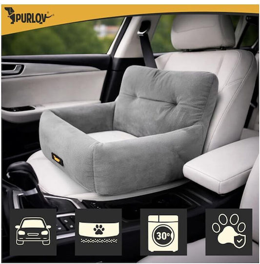 Purlov Scaun Auto Impermeabil pentru Câine Gri