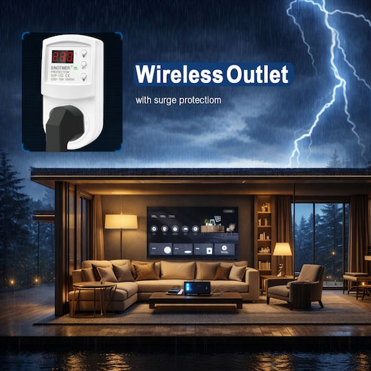 Sinotimer Svp-102 Smart Socket Voltage Protection 230v 16a 3680w Led Display Automatic Overvoltage Undervoltage Adjustment