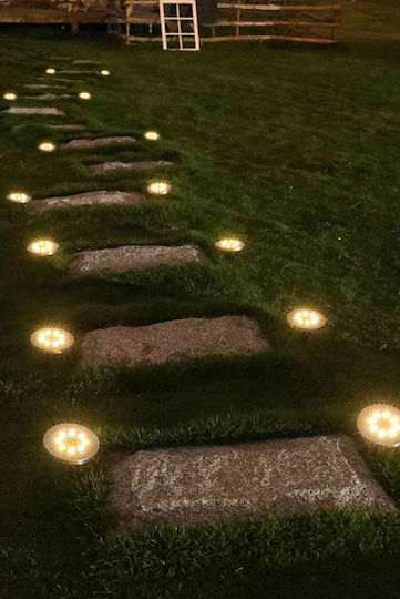 GloboStar Set of 4 Solar Lights 3W 170lm Warm White 3000K with Photocell IP65