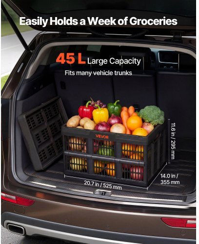 Vevor Commercial Food Crate/Food Basin 45lt 3 Pieces