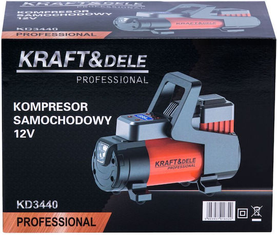 Kraft & Dele Compresor Auto 200PSI Cu Cablu Bricheta 12V