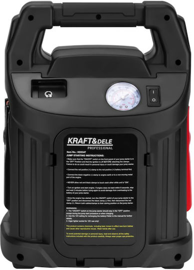Kraft & Dele Echipament Starter-Charger Baterie Auto și Motocicletă 1500A cu Pompă și Obiectiv 12V