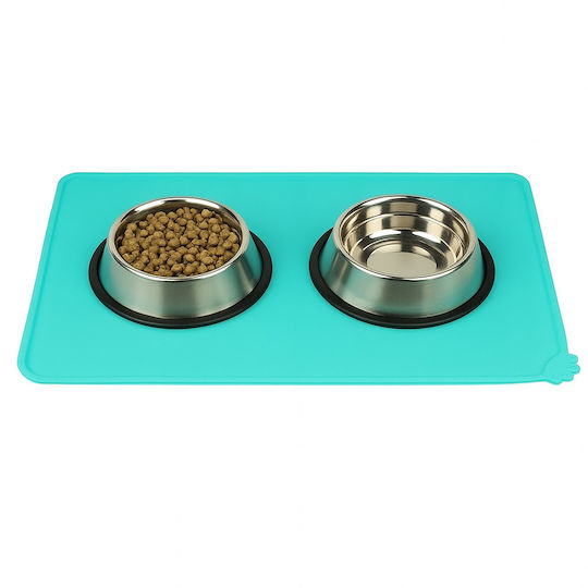 Set de Măsuțe din Silicon pentru Câine 48cm în Culoare Turcoaz