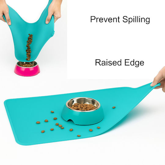 Set de Măsuțe din Silicon pentru Câine 48cm în Culoare Turcoaz