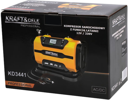 Kraft & Dele Car Tire Pump with Cigarette Lighter Cable 12V