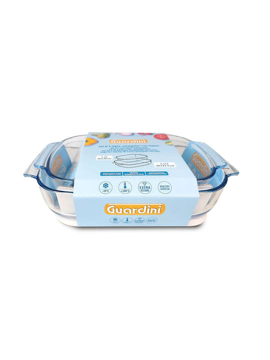 Guardini Ορθογώνιο Πυρίμαχο Σκεύος Γυάλινο 2000ml 2τμχ