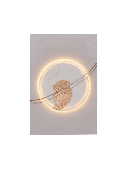 Iliadis Circle Painting Oil Painting on Canvas with LED Lighting 60x90cm