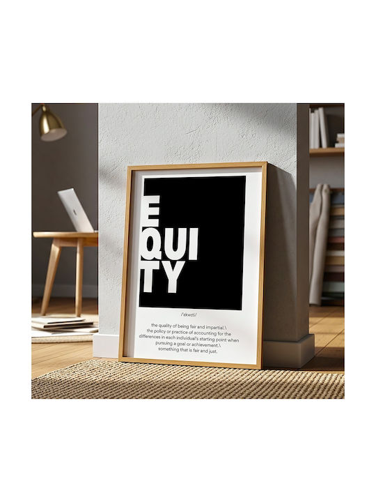 Quote Poster Equity Pq190 30cm X 40cm Brown Wooden Frame