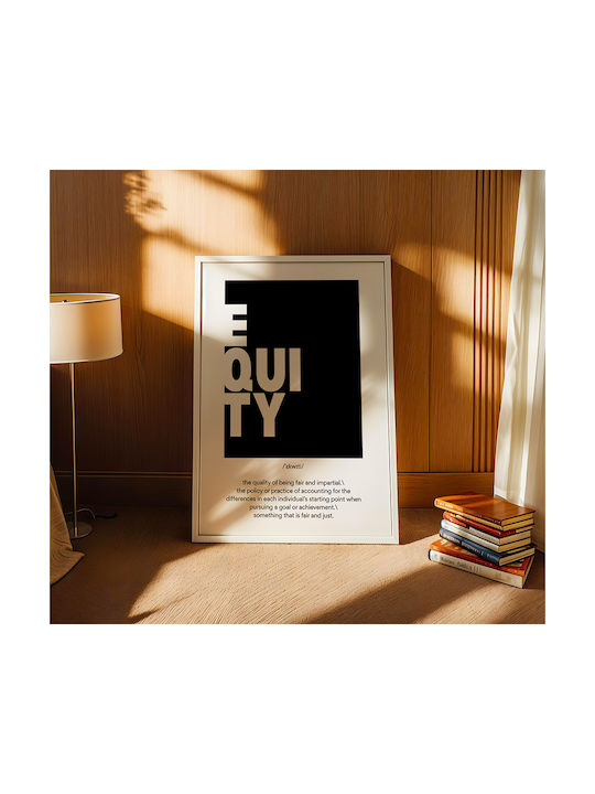 Quote Poster Equity Pq190 30cm X 40cm Brown Wooden Frame