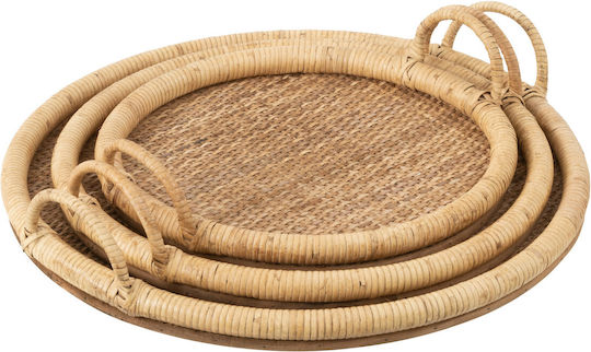 Jolipa Tavă Decorativă Rattan 48x48cm 3 Bucăți