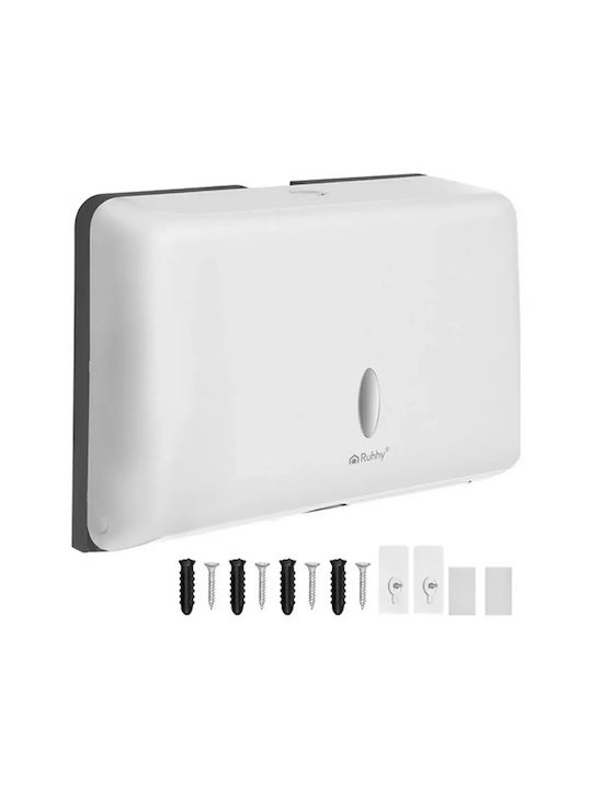 White Wall Mounted Napkin Dispenser Zz Ruhhy Durable Abs 27x20.5cm