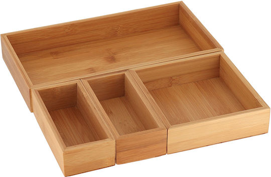Wooden Kitchen Organization Shelf Rack 4 Pieces