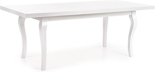 Mozart Esstisch Ausziehbar Weiß 160+80x90x75cm Mozart Esstisch Ausziehbar Weiß 160+80x90x75cm