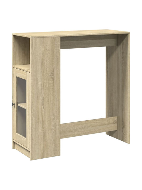 Vidaxl Τραπέζι Μπαρ Ράγες Sonoma Δρυς 101x40x103,5cm Επεξεργ Ξύλο 1 Τεμ Καφέ
