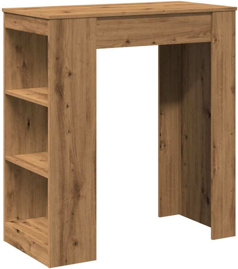 Vidaxl Τραπέζι Μπαρ Ράγες Δρυς 95x47x103,5cm Επεξεργ Ξύλο 1 Τεμ Καφέ