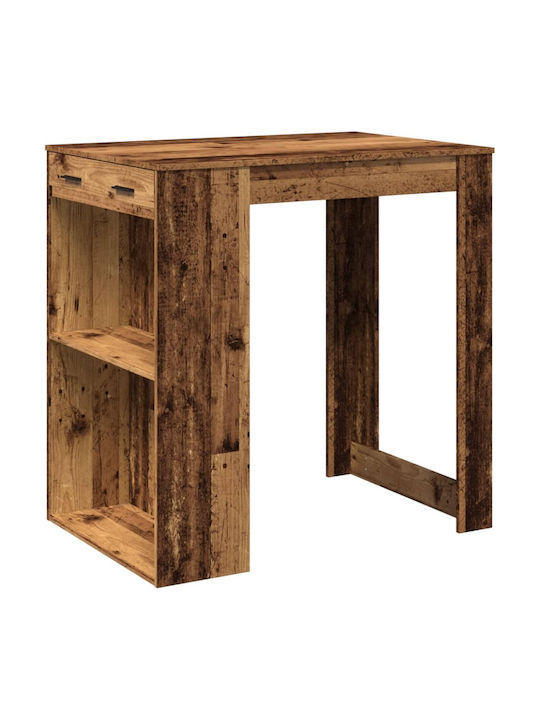 Table Bar Wooden Old Wood 102x70x103.5cm
