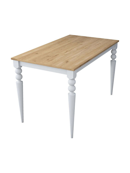 Tisch 893ran5432 120x70x73,8cm Eiche-weiß Spanplatte Melamin