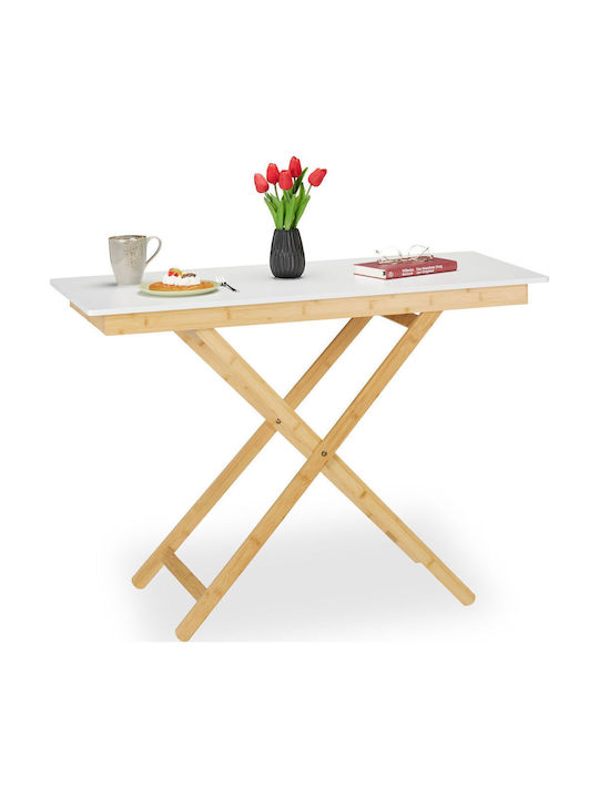 Tisch Küche Klappbar Holz mit Zementgestell 105x50cm