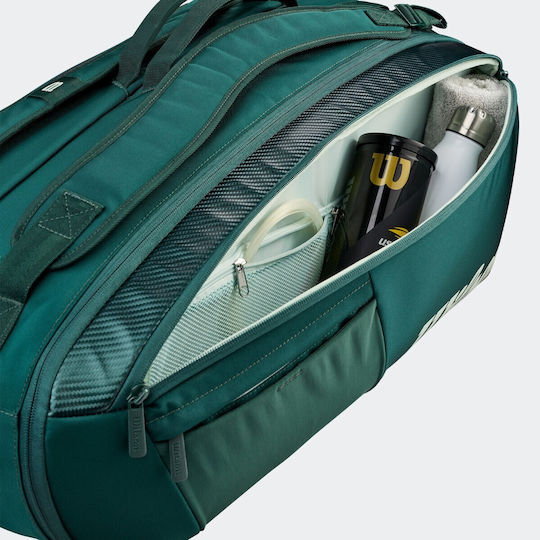 Wilson Super Tour Blade Shoulder Hand Tennis Bag 9 Rackets Green