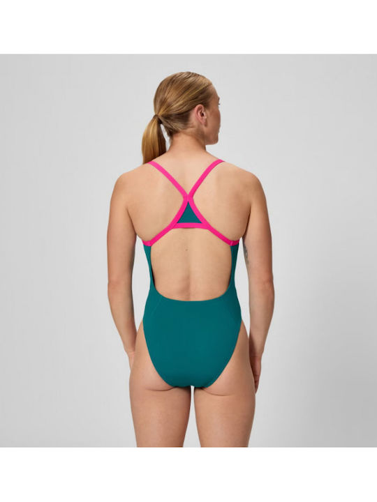 Turnback Activewear Swimsuit Turquoise