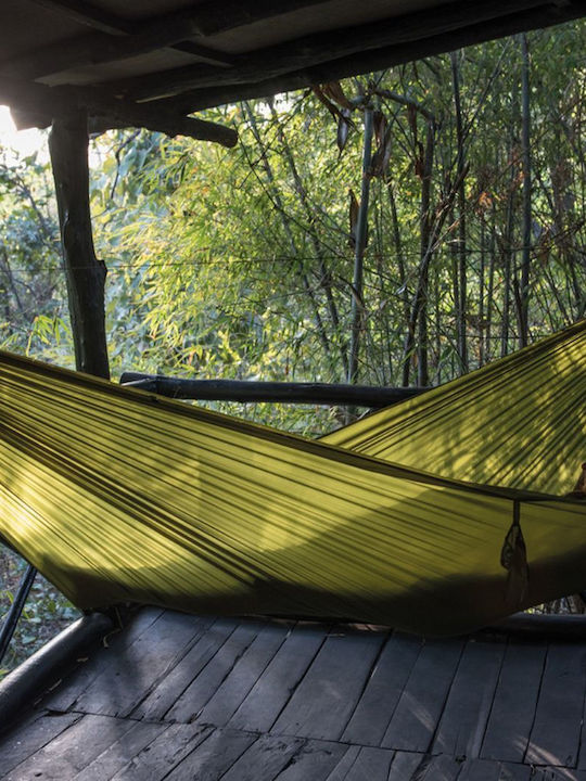 Cocoon Αιώρα Διπλή Υφασμάτινη με Βάση Πράσινη 325x148εκ.