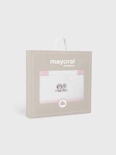 Mayoral Cotton Crib Sheets 26-09121-091-rosa-baby 120 Cm X 60 Cm