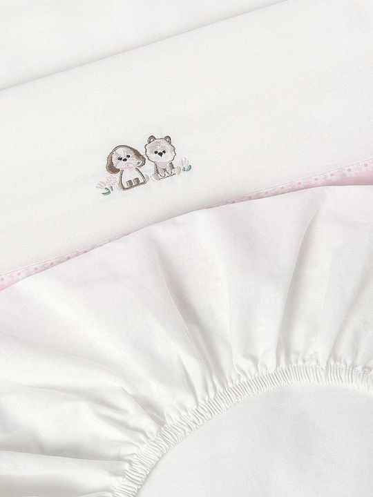Mayoral Cotton Crib Sheets 26-09121-091-rosa-baby 120 Cm X 60 Cm