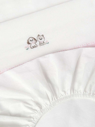 Mayoral Σεντόνια Κούνιας Βαμβακερά 26-09121-091-rosa-baby-120 Cm X 60 Cm