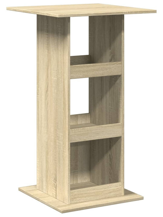 Square Table Bar Wooden Oak 60x60x102cm
