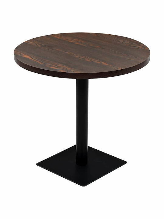 Table Kitchen Wooden with Metal Frame Ash Grey 80x80x75cm
