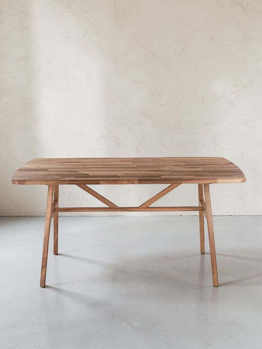 Μασίφ Τραπέζι Καρυδιάς Slim 150x80x74,5cm (160x80x74,5cm)