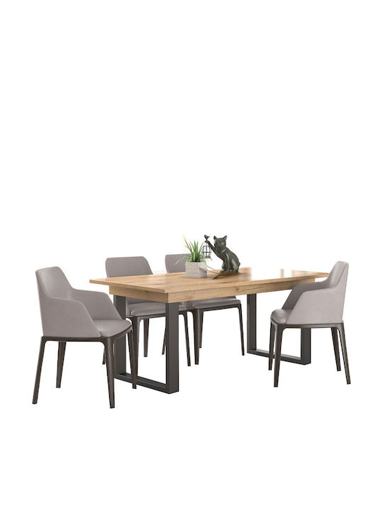 Νο 7 Masă Sala de mese Masa extensibilă Cerneală 150(+30)x90x78buc