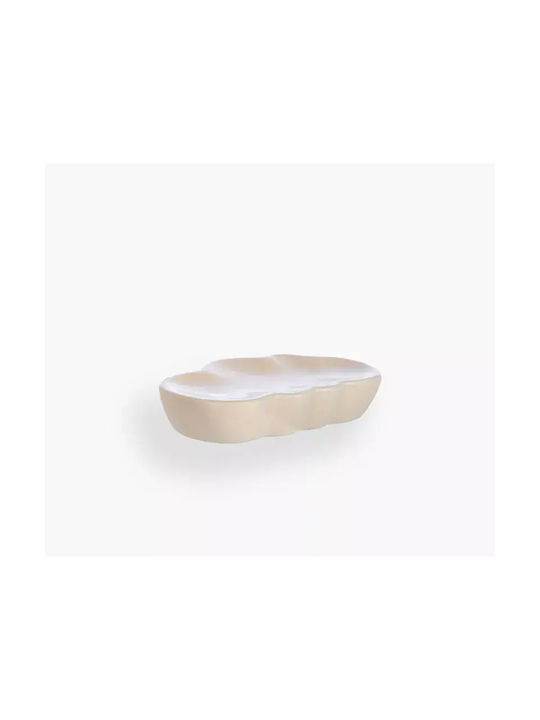 Badezimmer Zubehör Set Keramik-Plastik 3 Stück Easy Nef-Nef Homeware Glasur 11,7x4,8x9,5-15,5+11,6x4,3x8+13x8x2,5