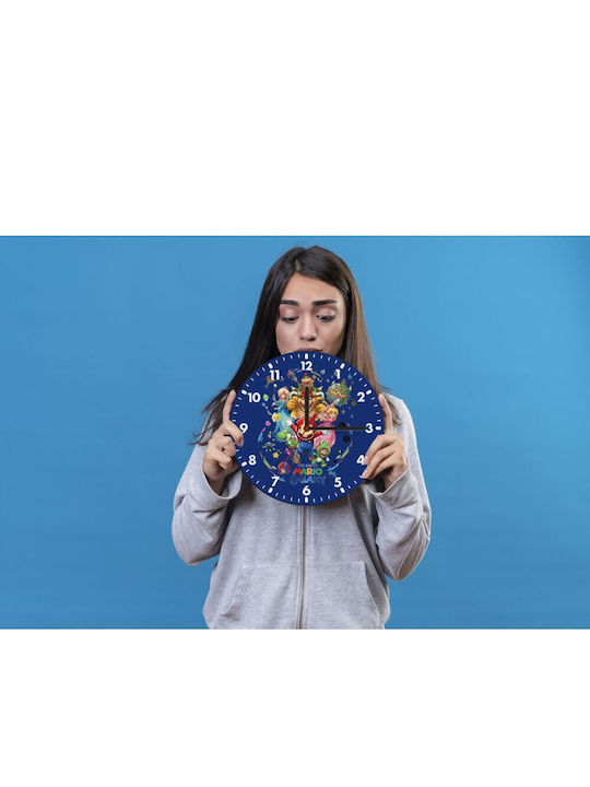 Mario Galaxy Wooden Wall Clock 20cm