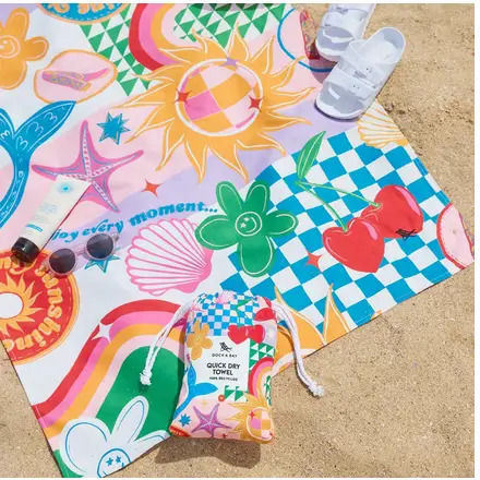 Dock & Bay Kids' Beach Towel Beige 160x90cm
