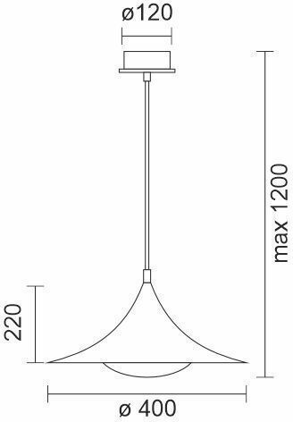 Spot Light Κρεμαστό Φωτιστικό Λευκό LED με Ρυθμιζόμενο Λευκό Φως