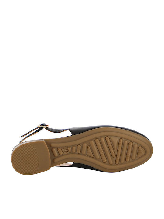 Δερμάτινες Γυναικείες Μπαλαρίνες Slingback σε Καφέ Χρώμα