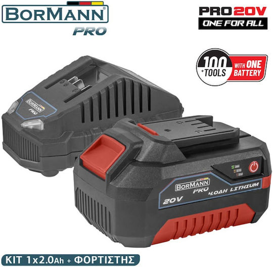Bormann Pro Σετ Μπαταρίας Χωρητικότητας 4Ah 20V με Φορτιστή BBP9940 Starter Kit