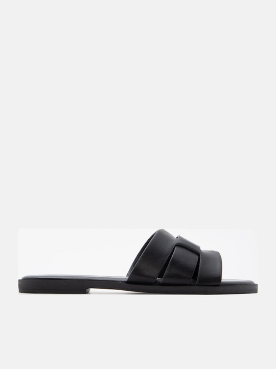Damen Flache Sandalen Schwarz