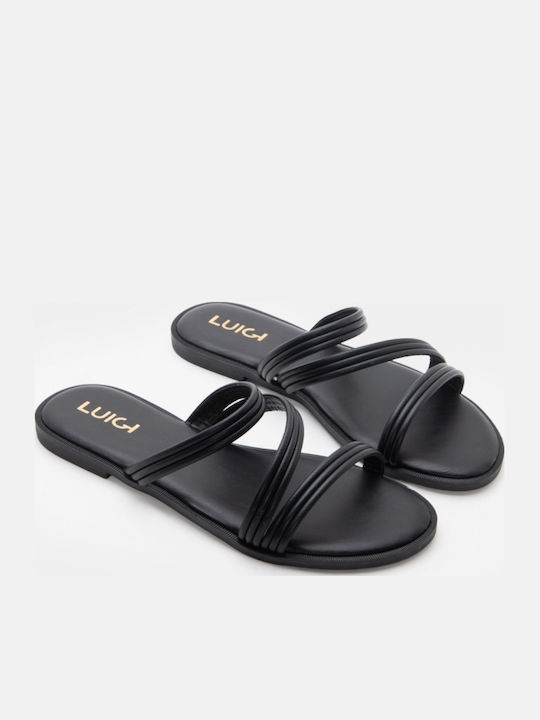 Damen Flache Sandalen Schwarz