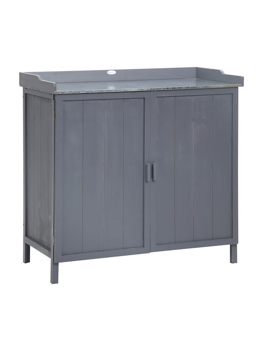 Δίφυλλη Ντουλάπα Ξύλινη με 2 Ράφια 98x48x95.5εκ.