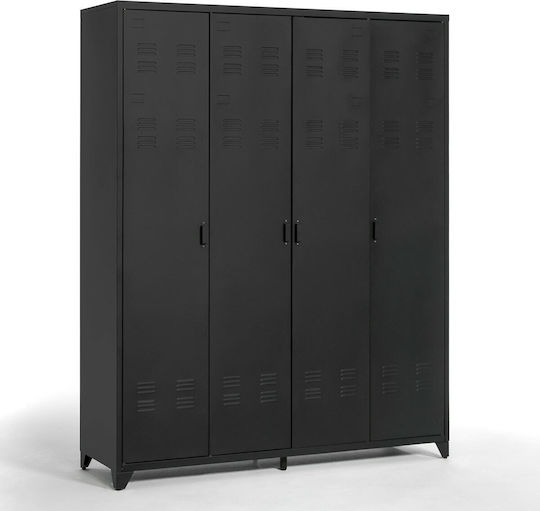 Four-Leaf Hiba Metallic Outdoor Storage Cabinet 170x52x217 cm