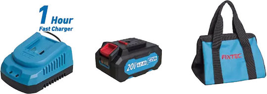 FixTec FCAG125X1-4 Τροχός 125mm Μπαταρίας Brushless με Ρύθμιση Στροφών 2x4Ah