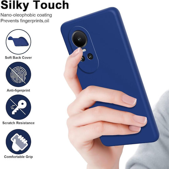 Back Cover Din Silicon Albastru Oppo Reno10 Pro
