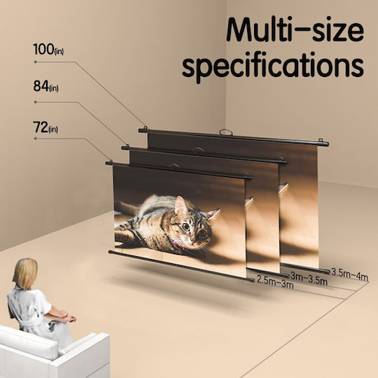 Deli Floor Projection Screen Projector / 100"