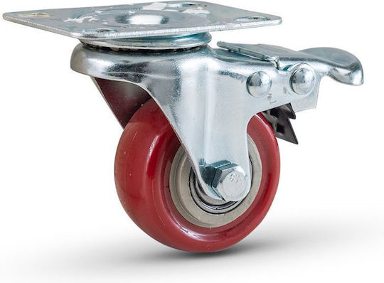 Bormann 068129 Rotating Plastic Wheel with Brake 50x62mm
