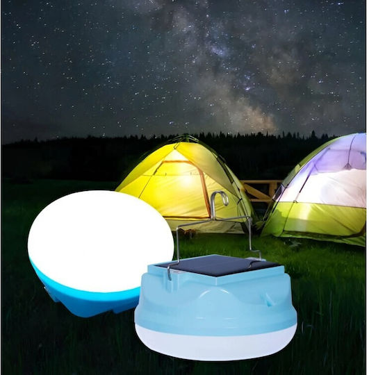 Lustră Solară 100W cu Lumină Albastră IP65 13x13x7cm