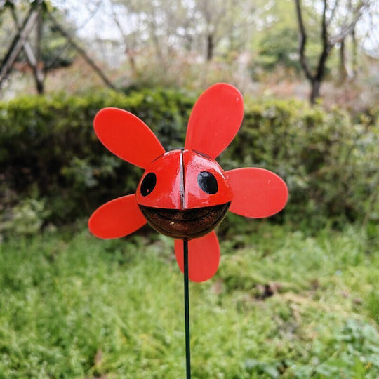 Set of 4 Solar Lights Flowers with Green Light 57x12cm