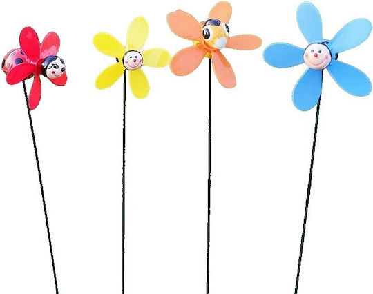 Set of 4 Solar Lights Flowers with Green Light 57x12cm